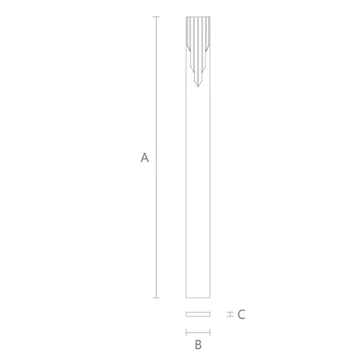 Decorative narrow pilaster